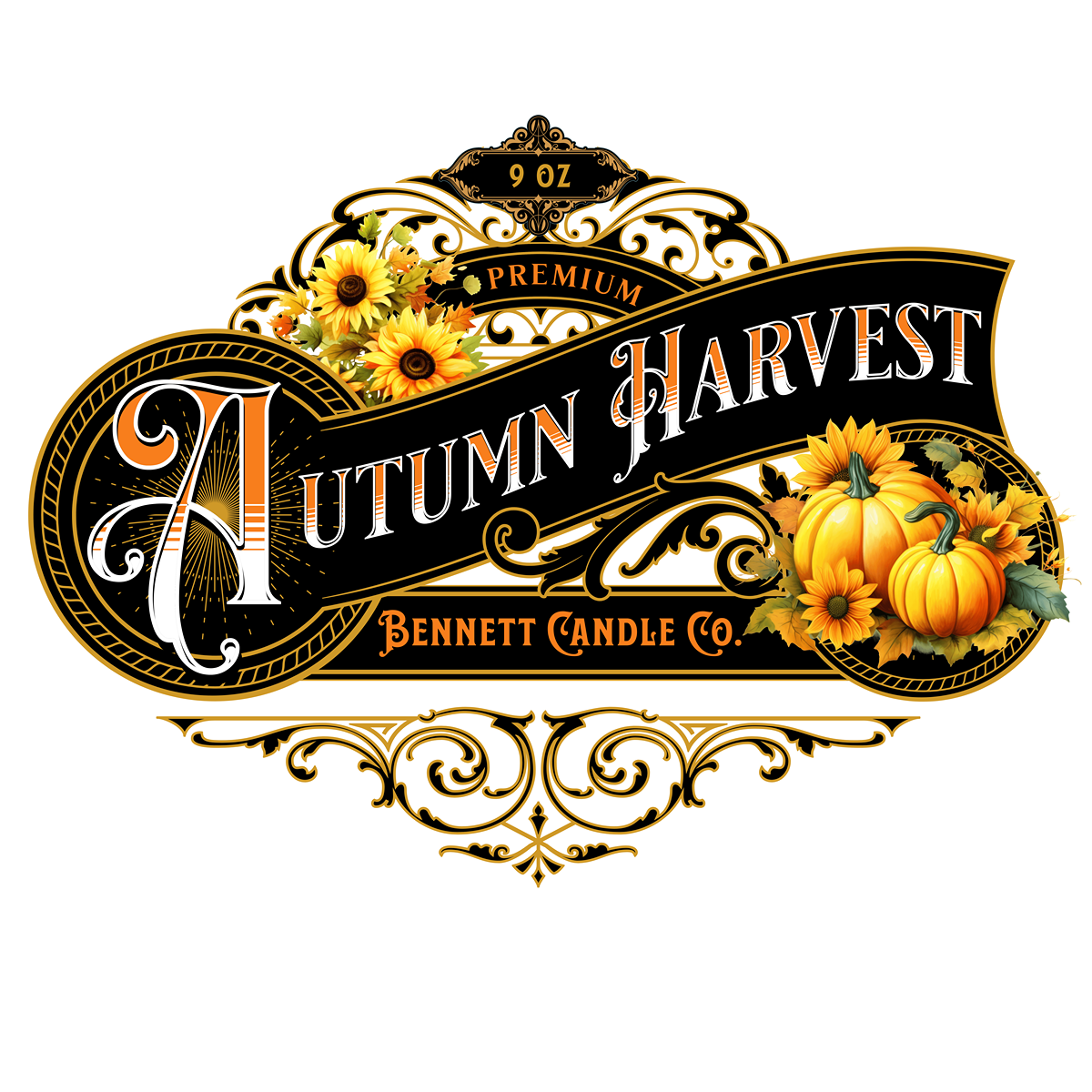 Autumn Harvest 9. oz Apothecary Candle