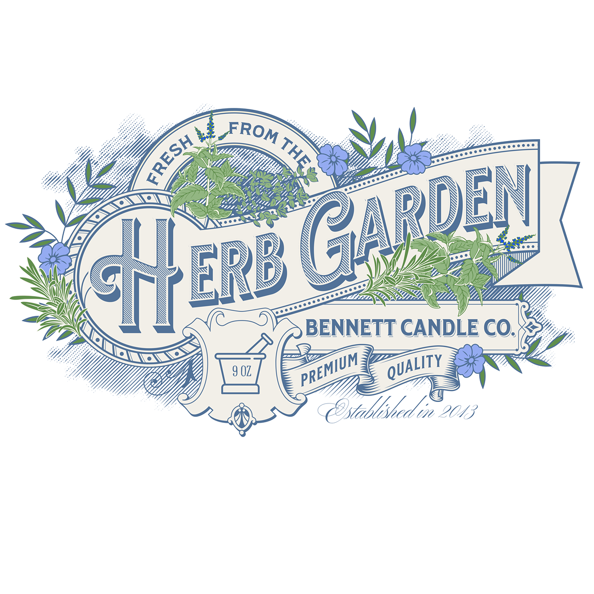 Herb Garden 9. oz Apothecary Candle