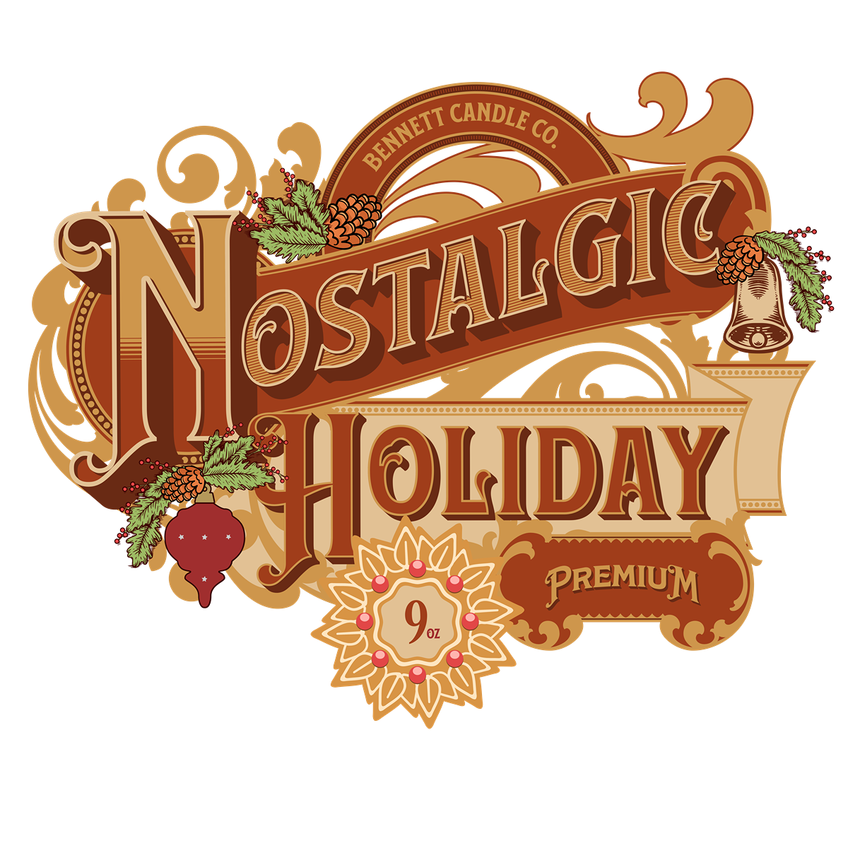 Nostalgic Holiday 9. oz Apothecary Candle