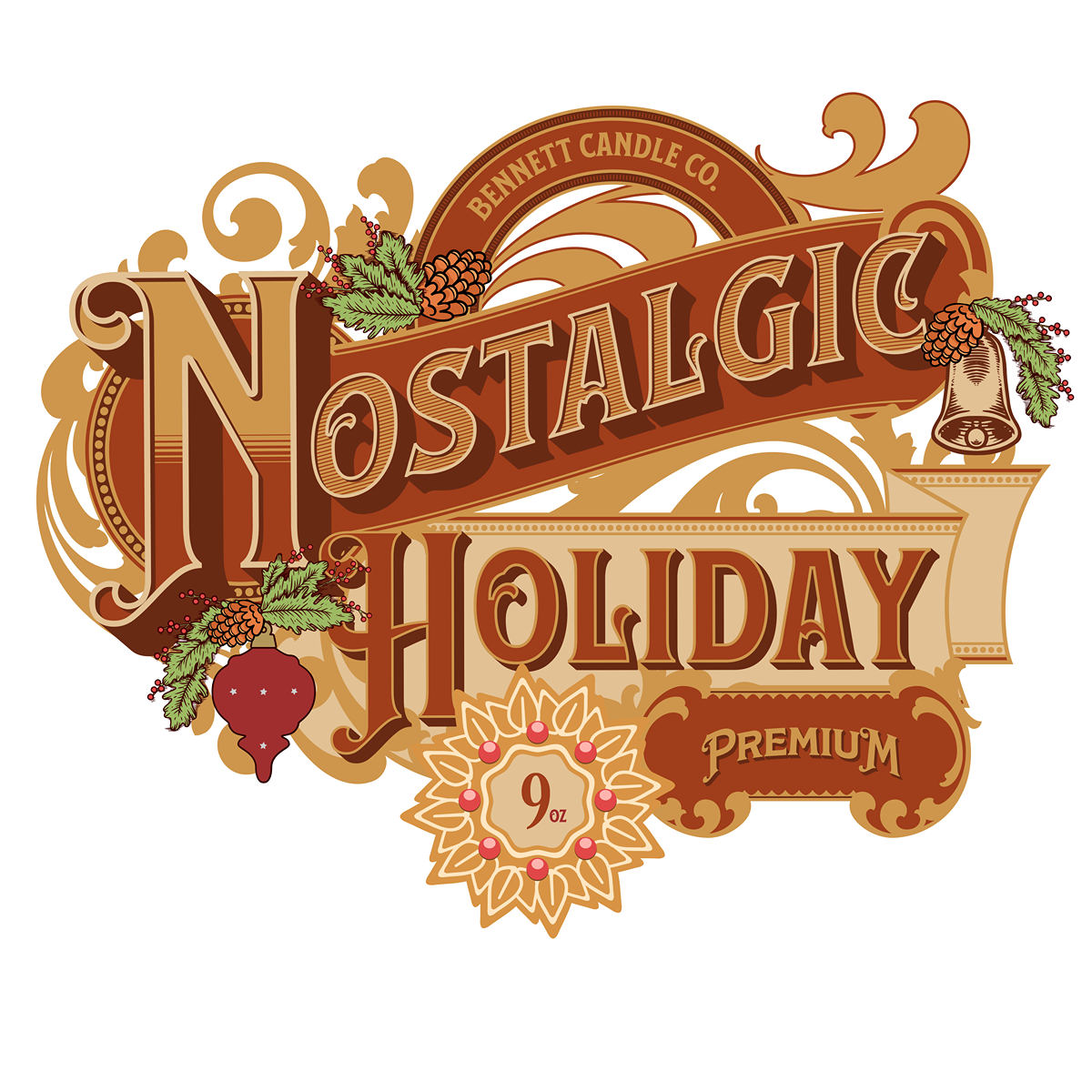 Nostalgic Holiday 9. oz Apothecary Candle