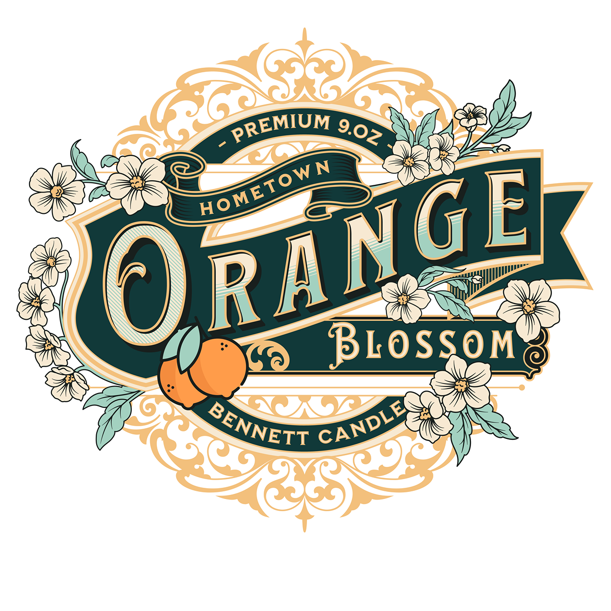 Hometown Orange Blossom 9. oz Apothecary Candle