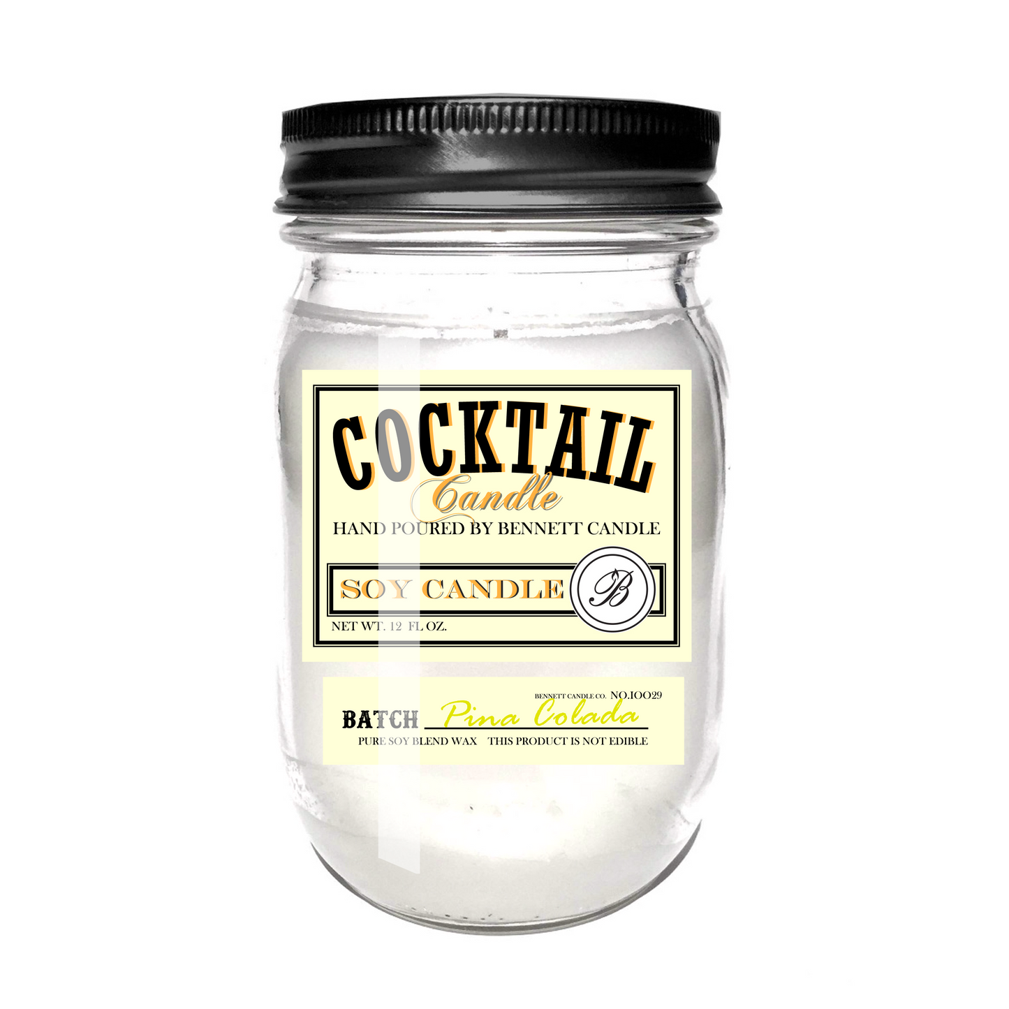 Pina Colada 12. oz Cocktail Candle