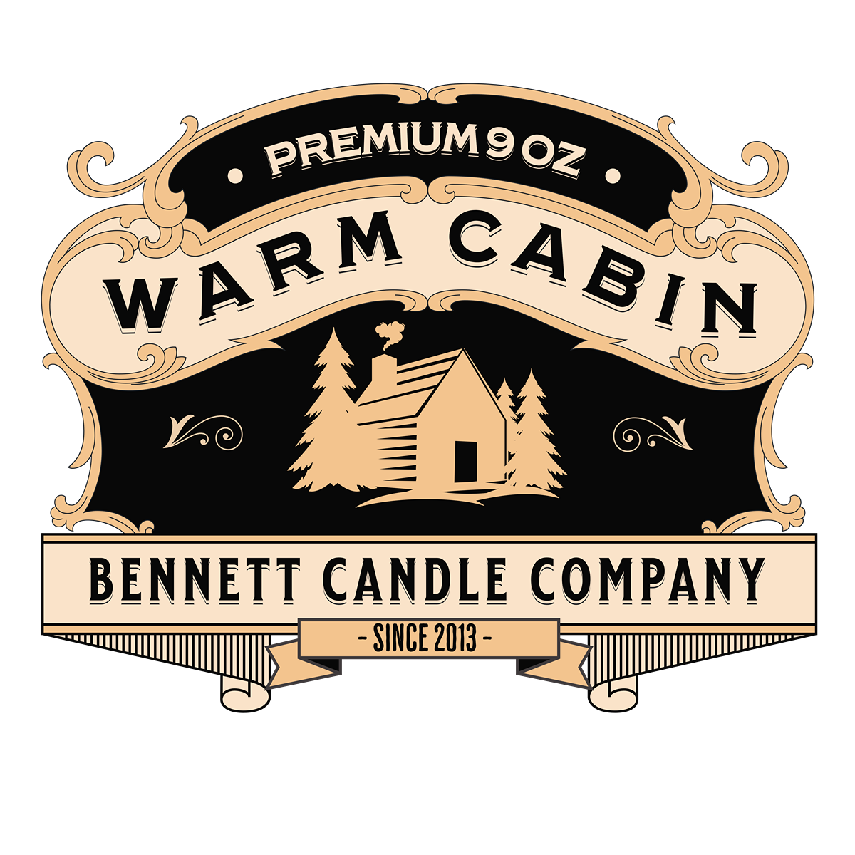 Warm Cabin 9. oz Apothecary Candle