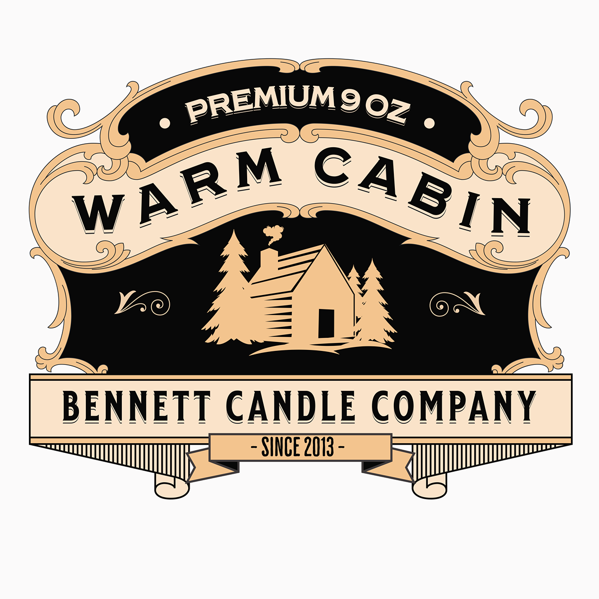 Warm Cabin 9. oz Apothecary Candle