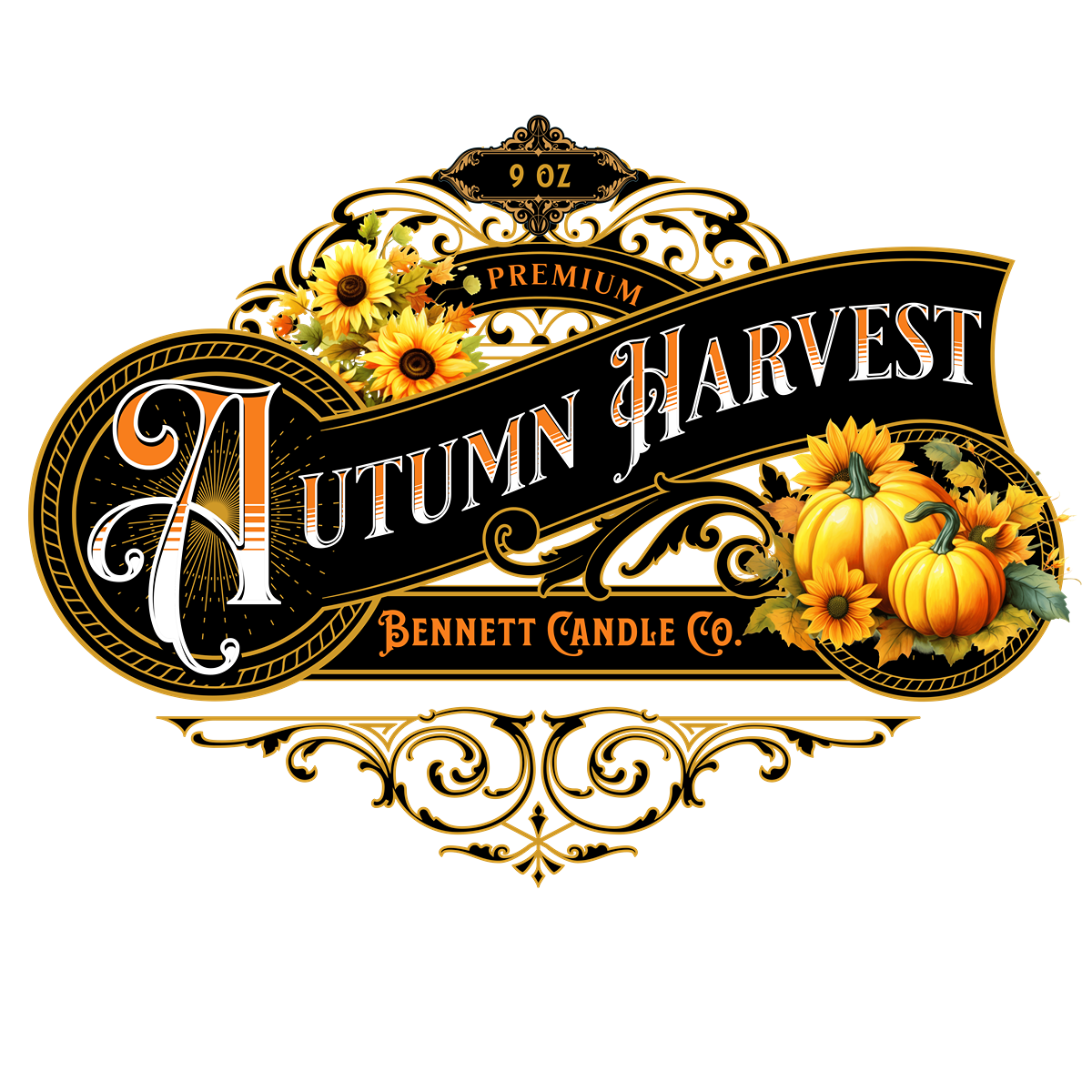 Autumn Harvest 9. oz Apothecary Candle