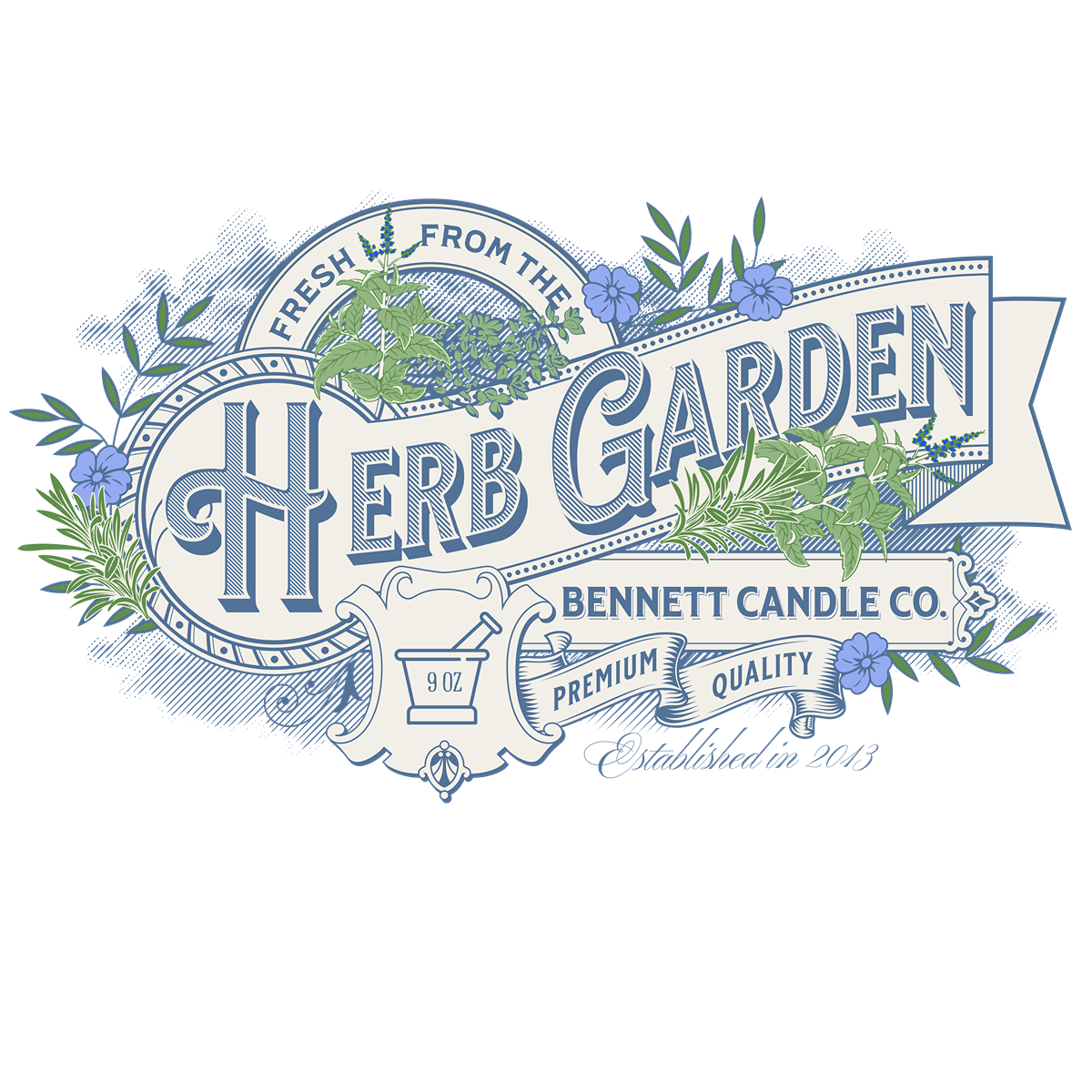 Herb Garden 9. oz Apothecary Candle