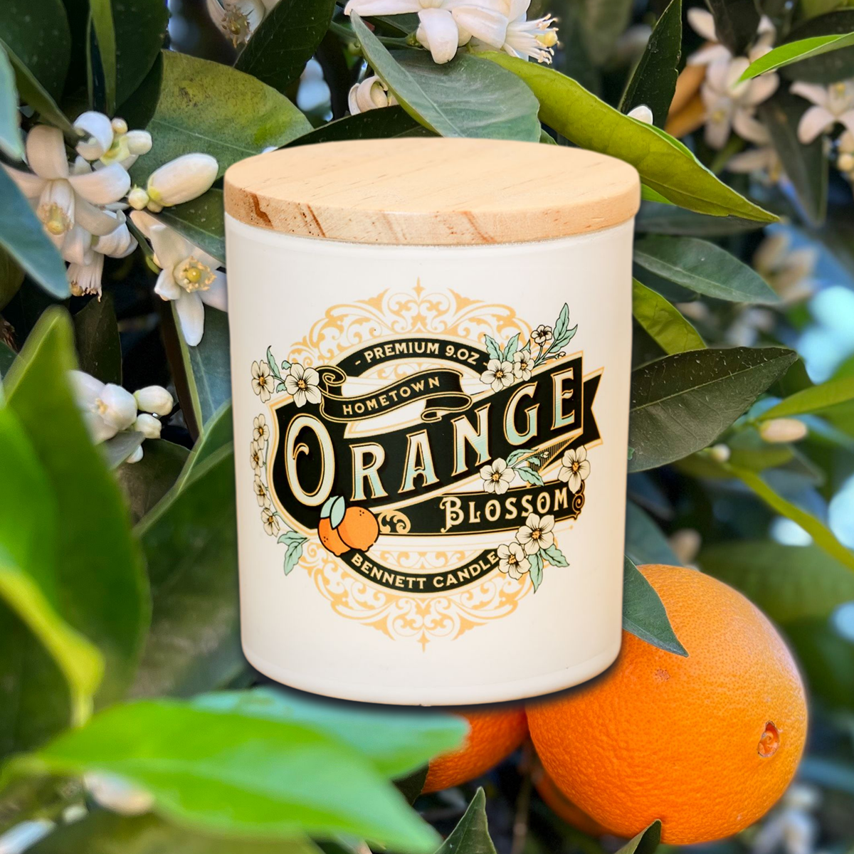 Hometown Orange Blossom 9. oz Apothecary Candle – Bennett Candle Co.